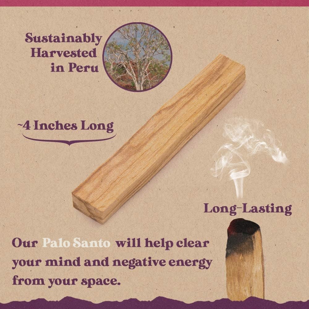 Purple Canyon Affirmation Meditation Kit with White Sage Smudge Kit and Affirmation Cards for Mindfulness and Stress Relief