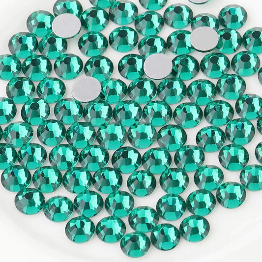 beadsland Flat Back Crystal Rhinestones Round Gems, Blue Zircon (1.9-2.0mm) SS6/1440pcs