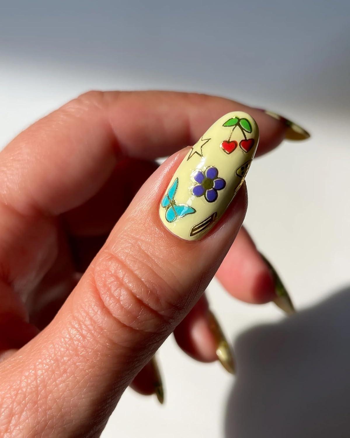 Charmed Nail Stickers - Lightweight & Easy-to-Apply Nail Art with Trendy Designs - Durable & Long-Lasting Nail Stickers for Women, Ideal for DIY Manicures & Salon-Quality Nails