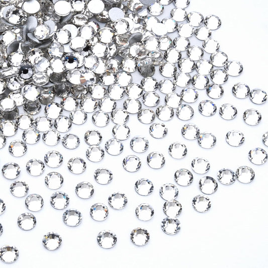 1440Pcs White Crystal Rhinestones,Glass Flatback Rhinestones Gemstones for Nail Face Makeup Art Crafts Clothes Decoration -(SS20,4.8mm,White)
