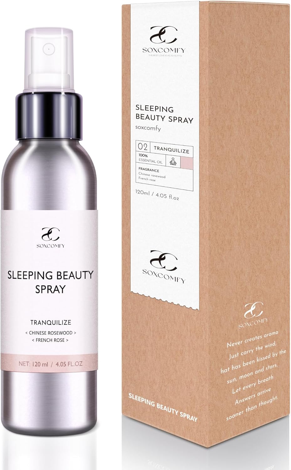 Pillow Ritual Aromatic, Calming and Relaxing Pillow Mist, Linen and Fabric Sleep Spray, Infused with Natural Essential Oils Enhance Bedtime Routine, Roses Rosewood Aluminium Bottle 4.05 oz