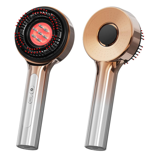 All-in-One Upgrade – 3-in-1 Electric Scalp Comb with Oil Applicator, Detangling Hair Brush, IPX7 Waterproof, Cordless Portable Design