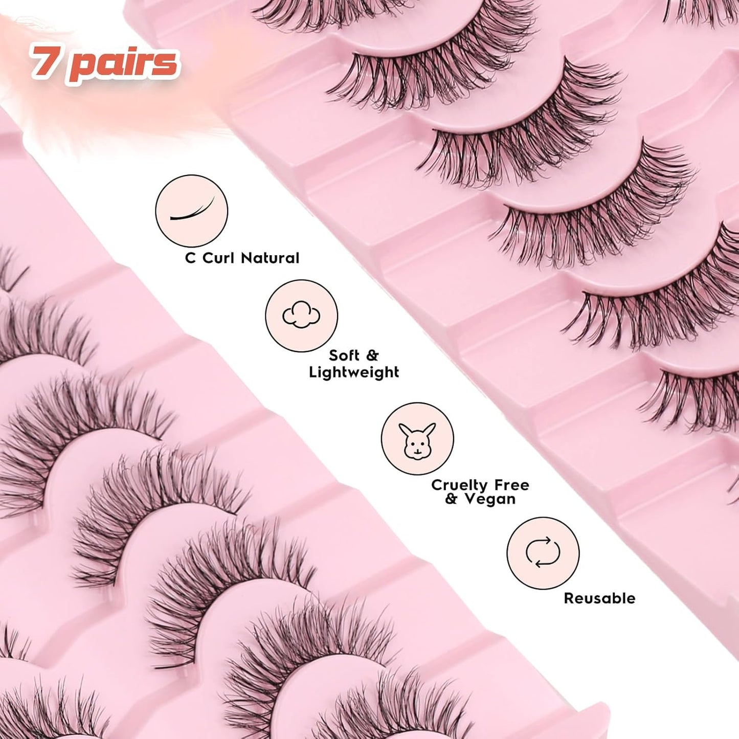 Eyelashes Natural Daily Lashes False Eyelash Lash Strips C Curl Siligli