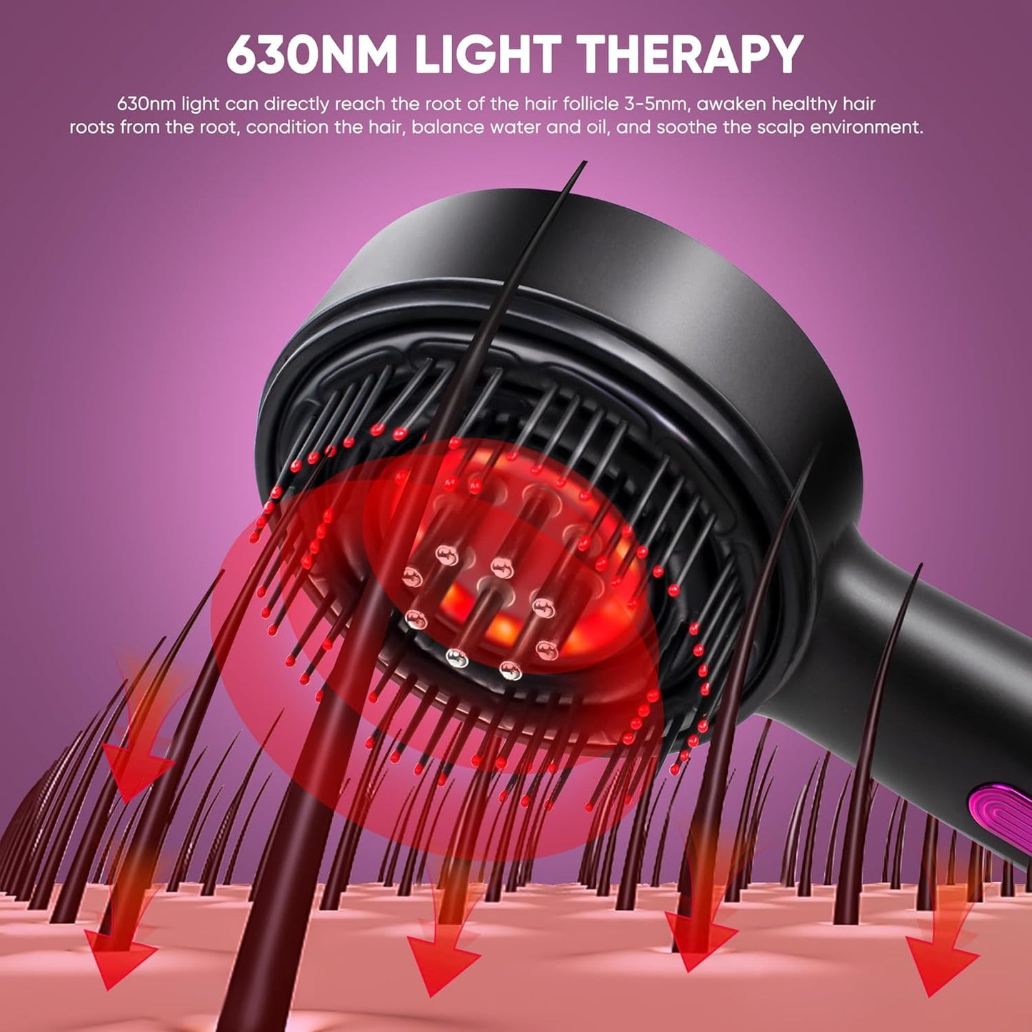 3 in 1 Scalp Massager Hair Growth Hair Oil Applicator,Electric Scalp Brush for Home,IPX7 Waterproof Electric Head Massager