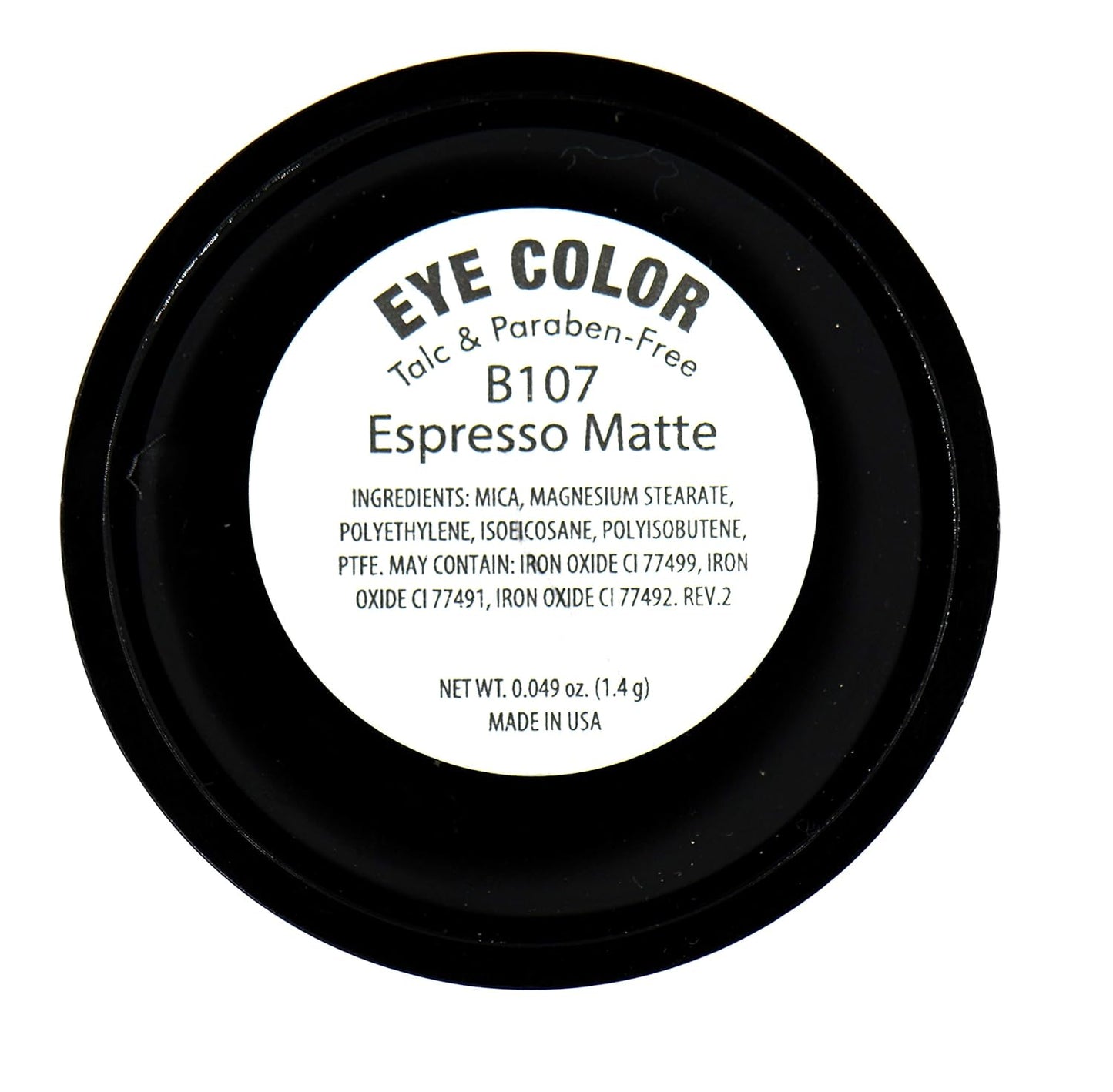 Espresso Coffee Chocolate Chestnut Cocoa Brown Matte Opaque Pressed Powder Single Vegan Eyeshadow; Talc, Paraben & Cruelty Free