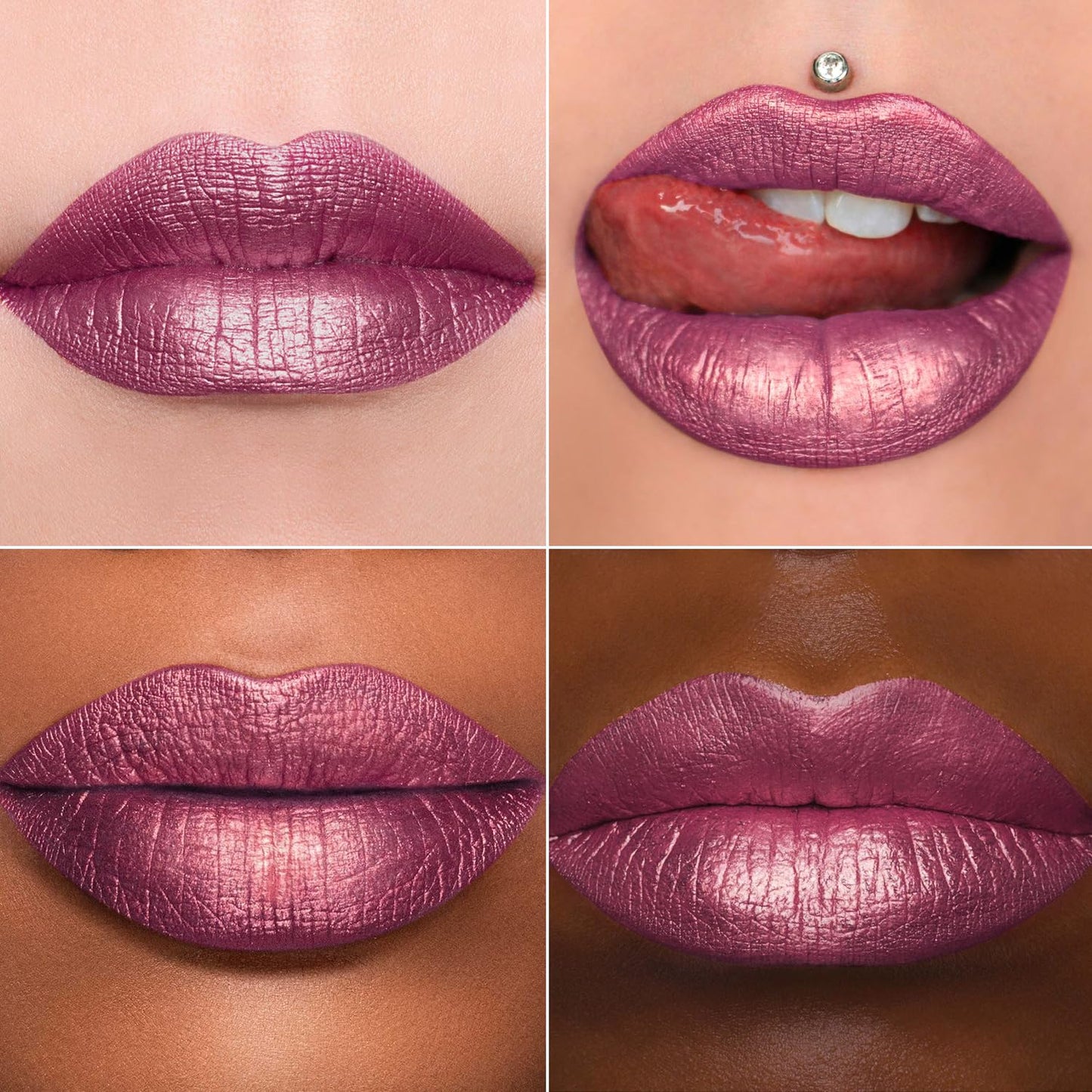 MAKI YIKA Metallic Pink Lipstick Long Lasting Hot Pink Lipsticks for Women, High Shine Glitter Lipstick No Smudge Transferproof Liquid Lip Gloss (BR01 Love Story)