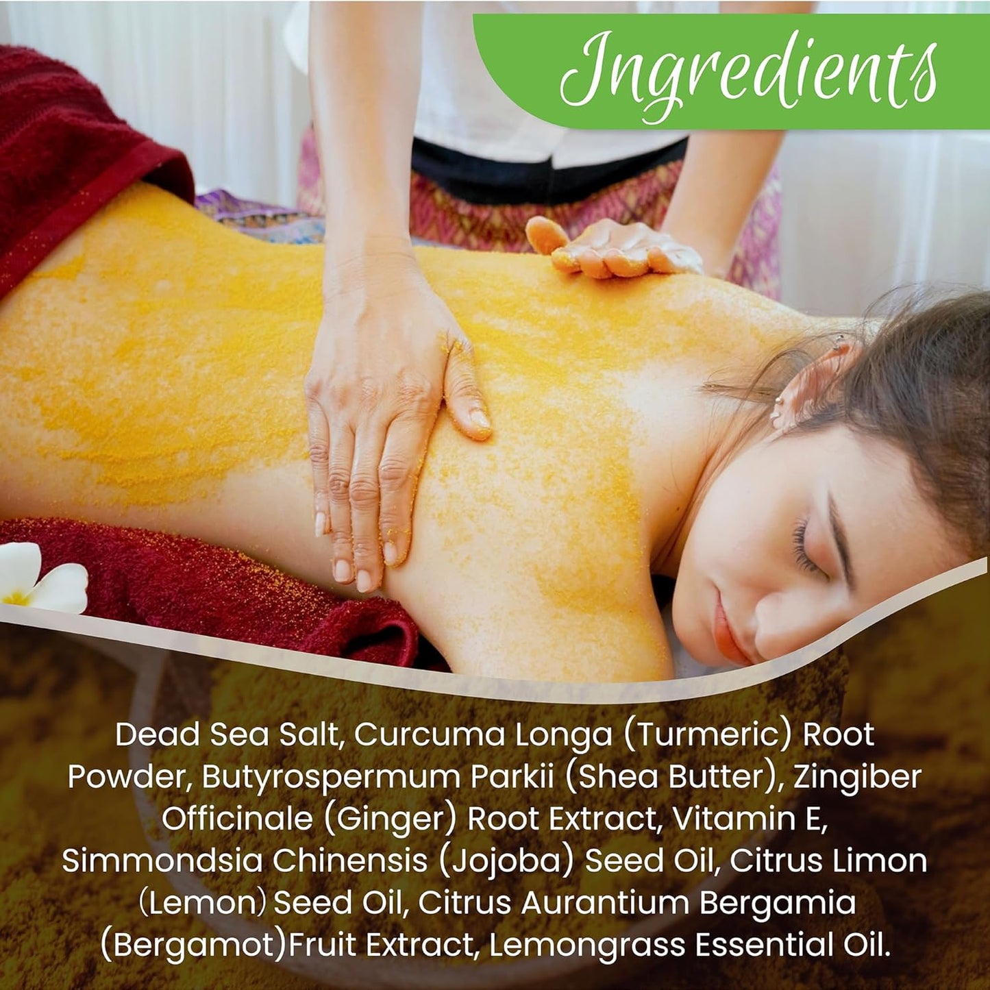 Turmeric Body Scrub - Handmade Natural Scrub For Body, Face, Hand, and Foot - Natural Skincare Body Scrub For Women - Suitable for All Skin Types (7.8oz)