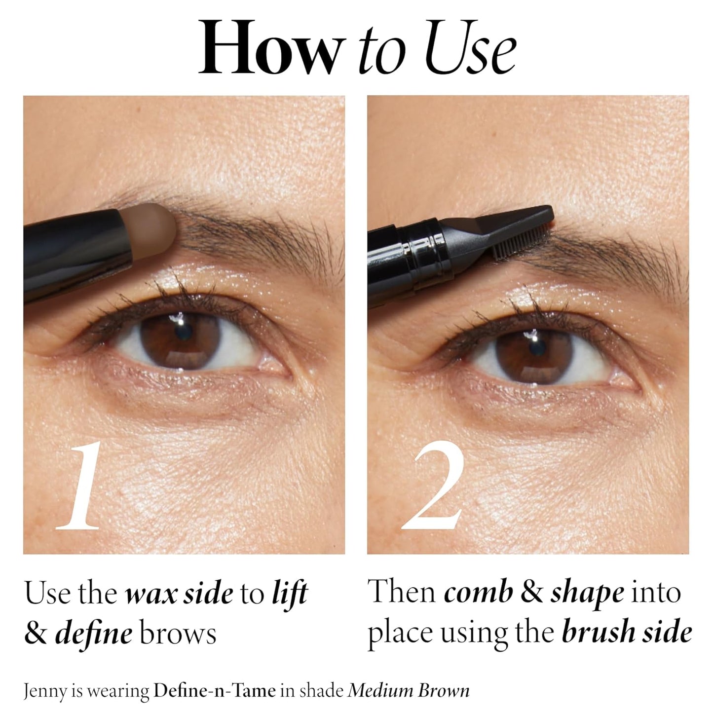 LAURA GELLER NEW YORK Define-n-Tame Brow Lifting Stick - Laminated Full Brows - Wax - Taupe