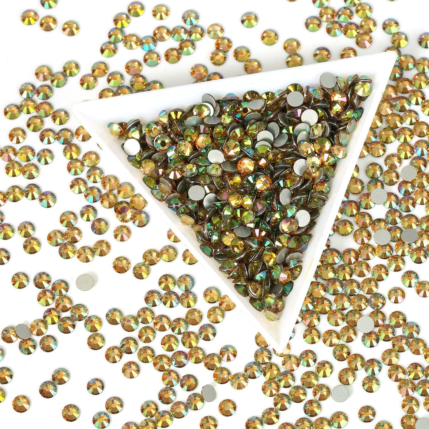 1440Pcs Dawn Light Crystal Rhinestones,Glass Flatback Rhinestones Gemstones for Nail Face Makeup Art Crafts Clothes Decoration -(SS16,4.0mm,Dawn Light)