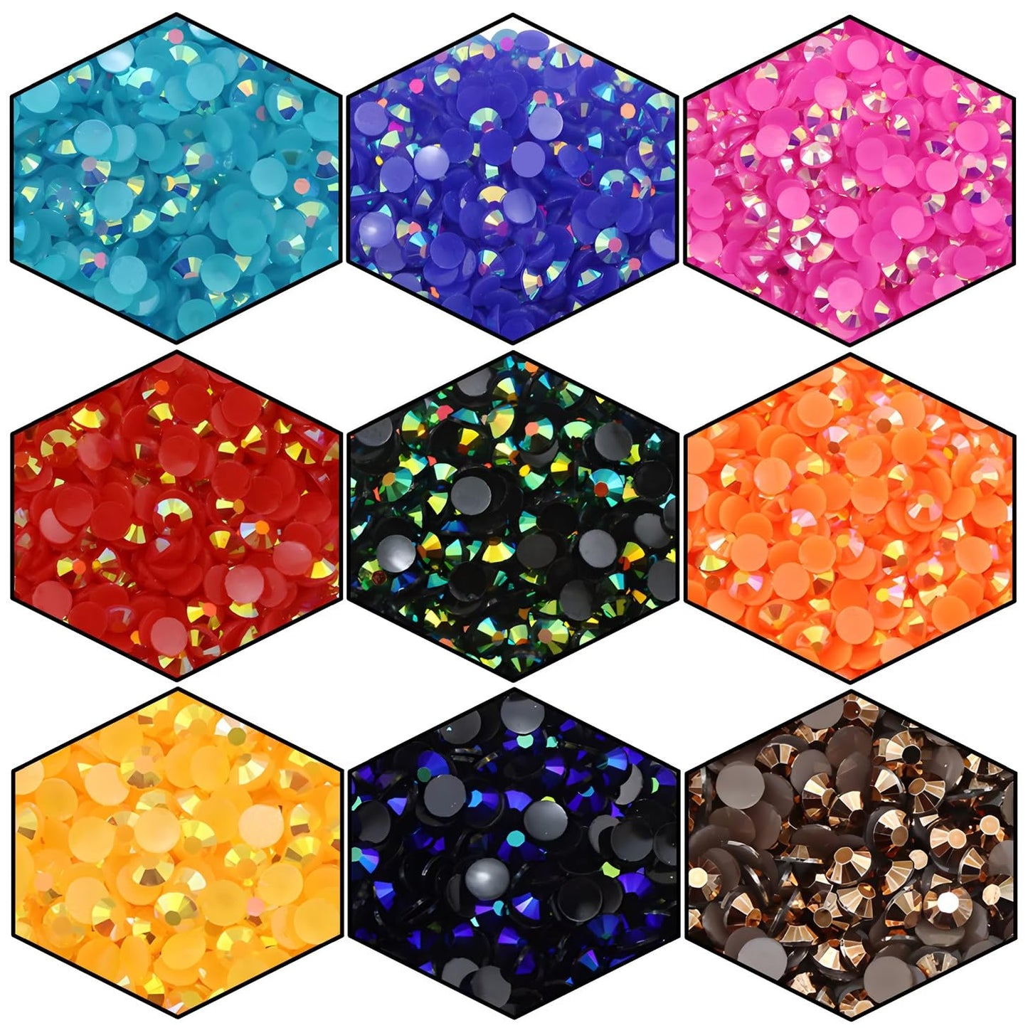 2250 Pcs SS16 4mm AB Flatback Rhinestones for Nails Art Crafts Glitter Round Shine Gems Crystals DIY Clothes Shoes （Bronze AB）
