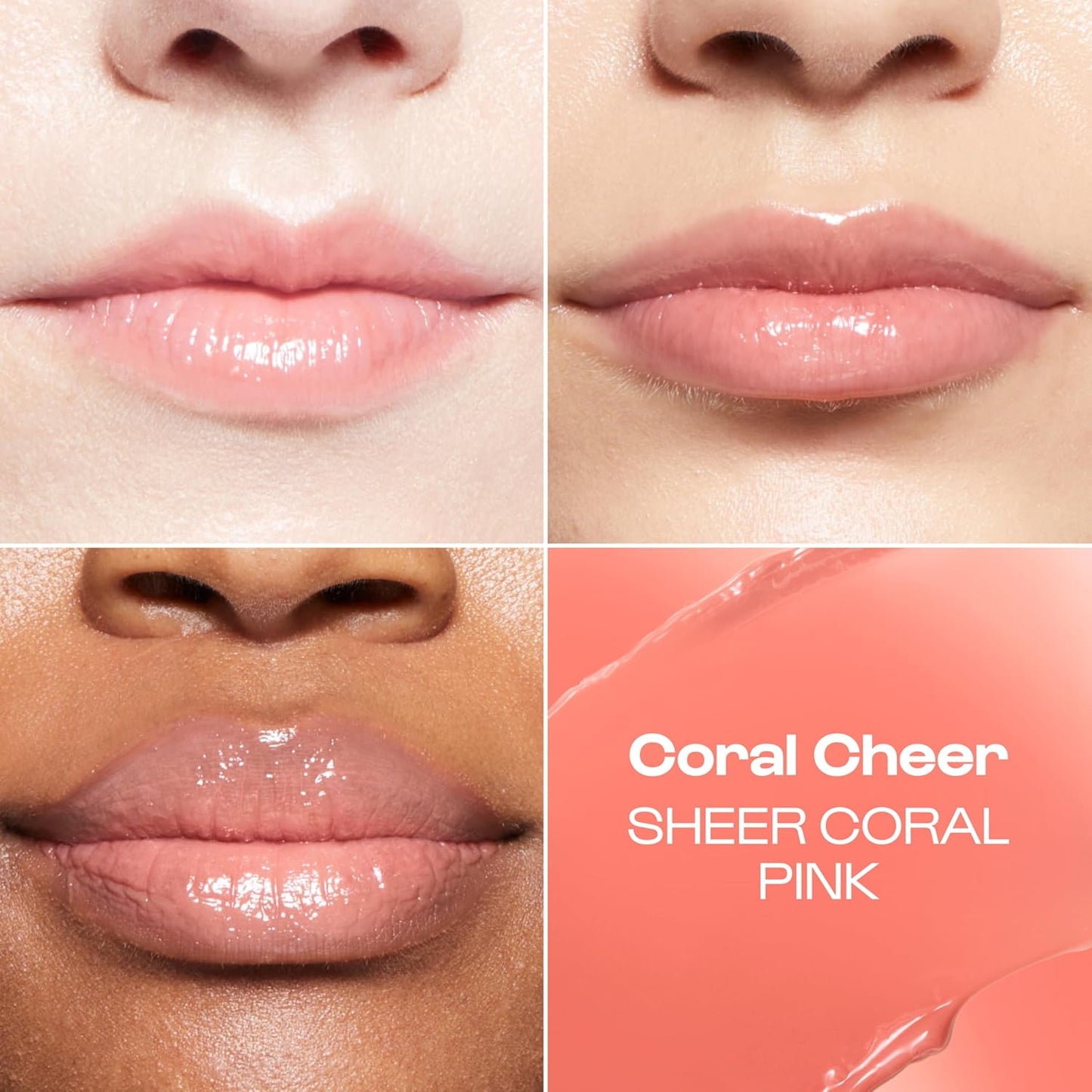 Alleyoop Lip Goals Glossy Lip Balm – Hydrating Tinted Lip-Moisturizer for Women - Vegan LipBalm for Cracked Lips, Moisturizing LipGloss Balm - Lips Treatment & Hydration Care, (Sheer Coral Pink)