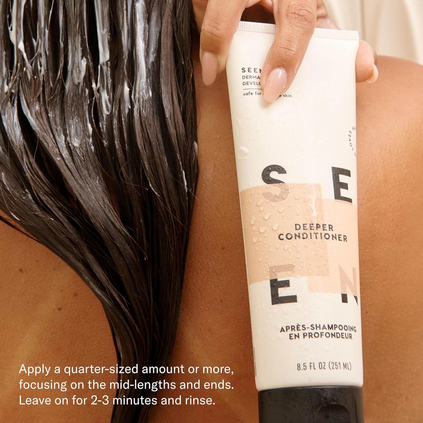 SEEN Deeper Conditioner - Scented - Non-Comedogenic & Sulfate-Free Hair Conditioner- Dermatologist-Developed - Safe for Sensitive & Acne Prone Skin