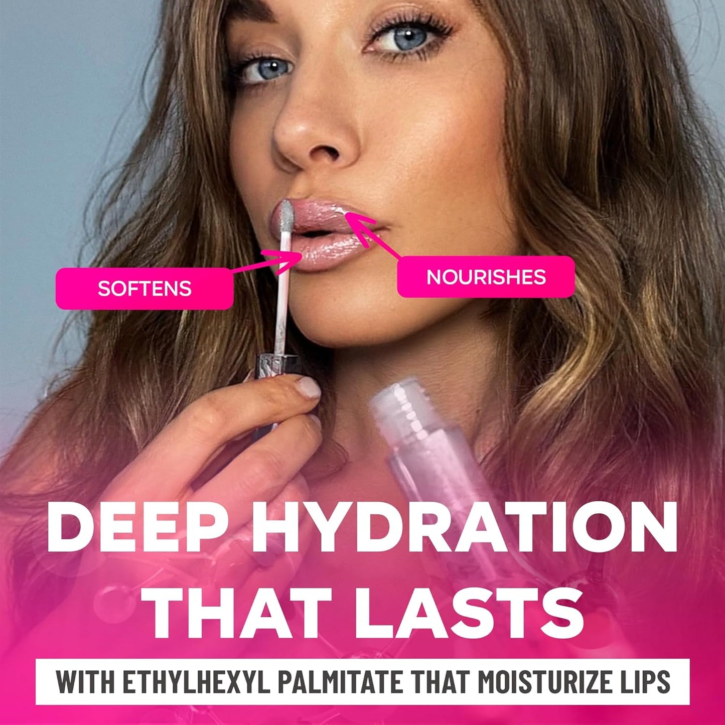 Clear Lip Gloss for Women – Non-Sticky, Vitamin Infused & Tocopherol – Long Lasting, High Shine, Clean Formula –Clear Lipgloss, 1 Pack