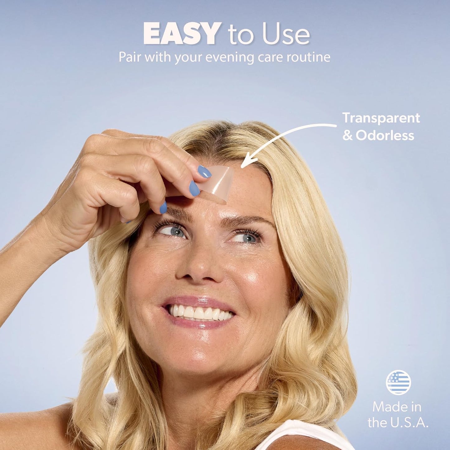 Smoothies Triangle Wrinkle Patches for Face Overnight - Facial Patches for Elevens, Crows Feet and more, 144 Facial Adhesives per Box - Face Tape, Made in the USA