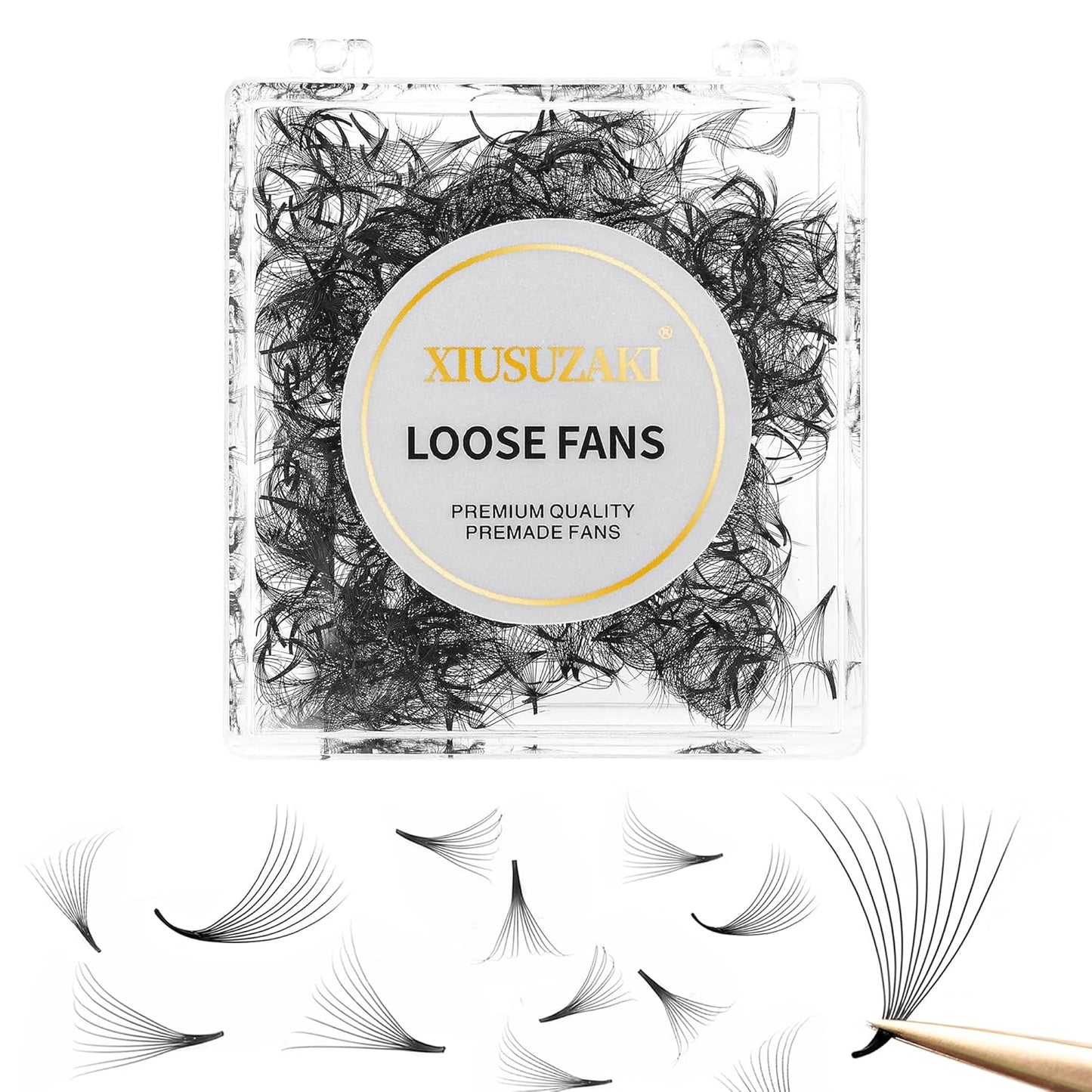 Premade Eyelash Extensions - 600 Fans, 10D, 0.07 Thick, D Curl, 8mm Fluffy Soft, Handmade loose fans