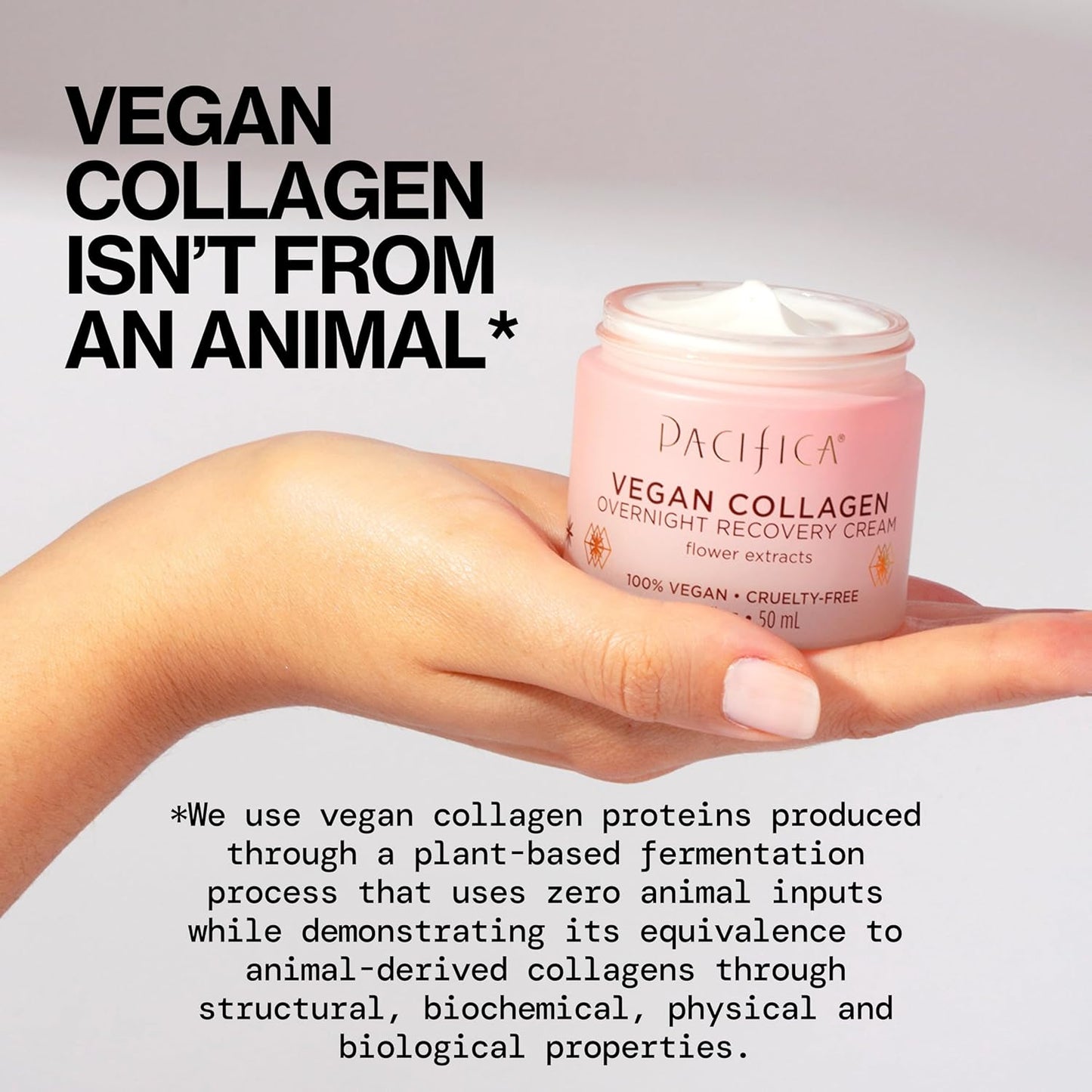 Pacifica Night Face Cream - Vegan Collagen Overnight Recovery Cream, Nighttime Face Cream for Anti-Aging & Wrinkles, Improves Dry Skin & Redness Vegan, Clean Beauty, Dermatologist Tested