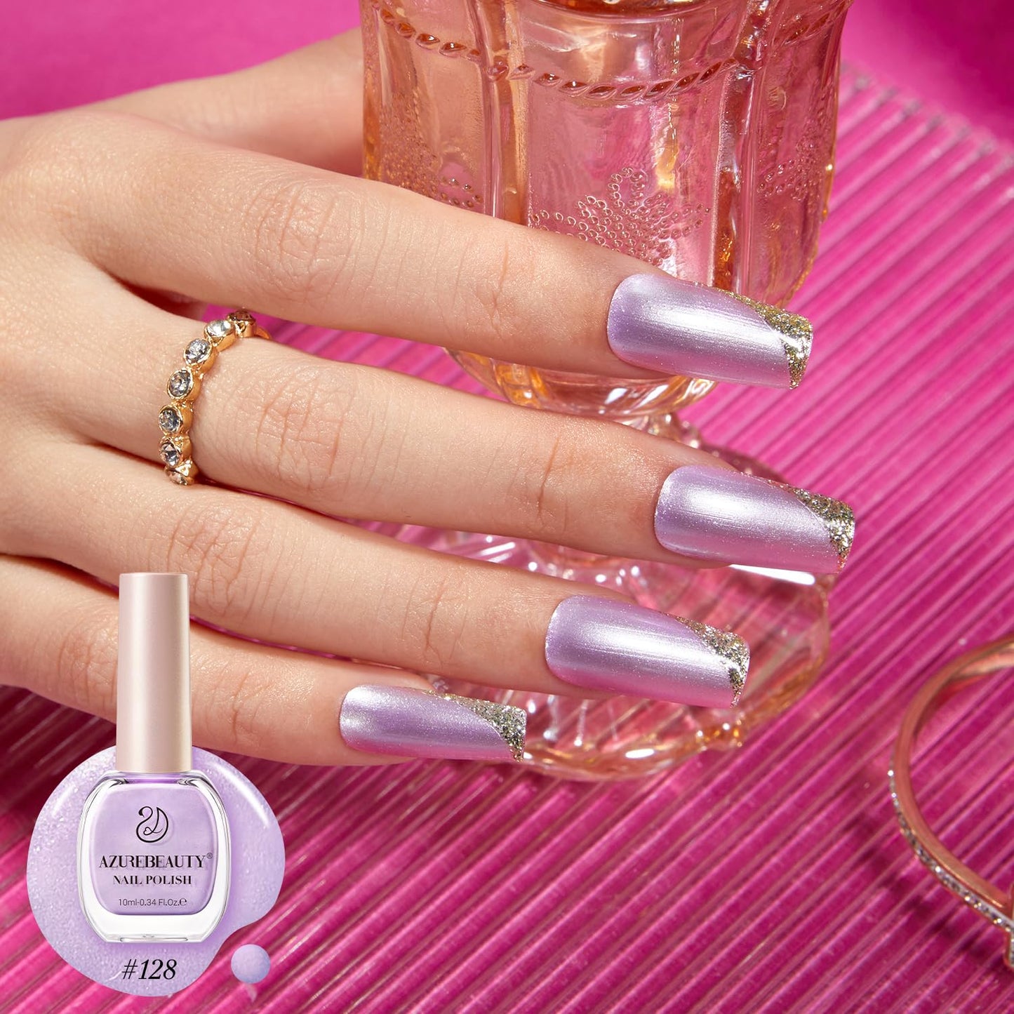 AZUREBEAUTY Dreamy Purple Nail Polish– Quick Dry, Long-Lasting, Natural Glossy Finish for DIY Manicure & Nail Art, Salon Quality, 10ml for Women