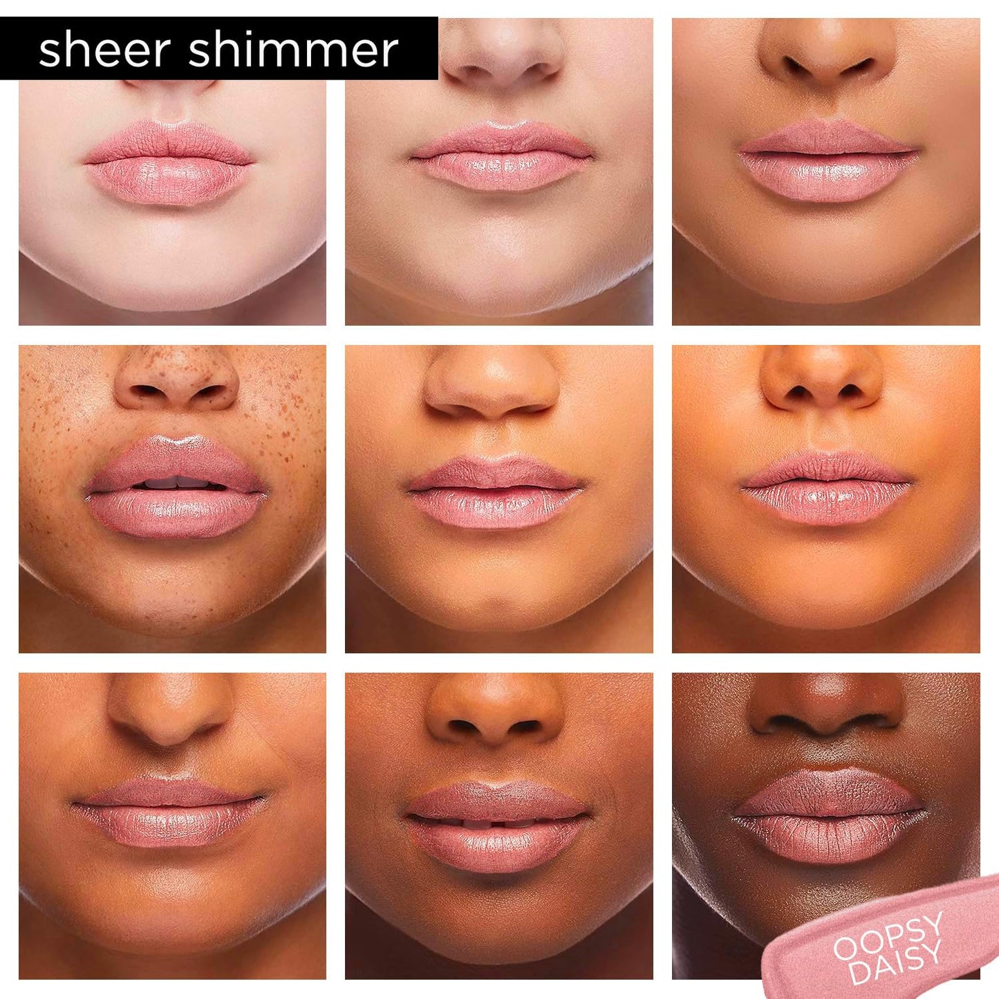 Pure Cosmetics Pure Illumination Lip Gloss - LED-lit Applicator w/Side Mirror - Non-Sticky, Moisturizing & Hydrating Lip Glosses - Soothes & Protects Dry Chapped Lips (Oopsy Daisy)