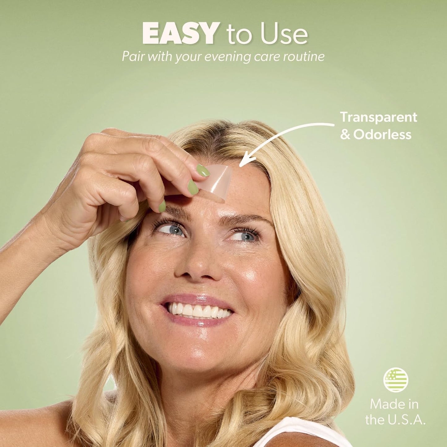 Smoothies Wide Wrinkle Patches for Face Overnight - Facial Patches for Elevens, Crows Feet and more, 144 Facial Adhesives per Box - Face Tape, Made in the USA