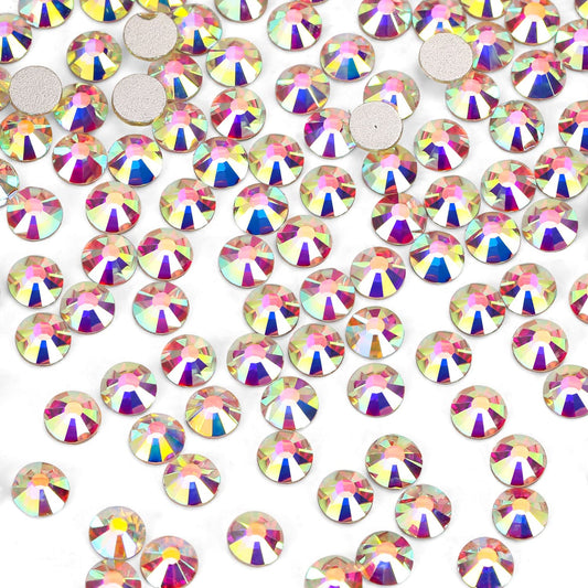 1440Pcs Crystal Ab Crystal Rhinestones,Glass Flatback Rhinestones Mini Gemstones for Nail Face Makeup Art Crafts Clothes Decoration-(SS4,1.6mm,Crystal Ab)