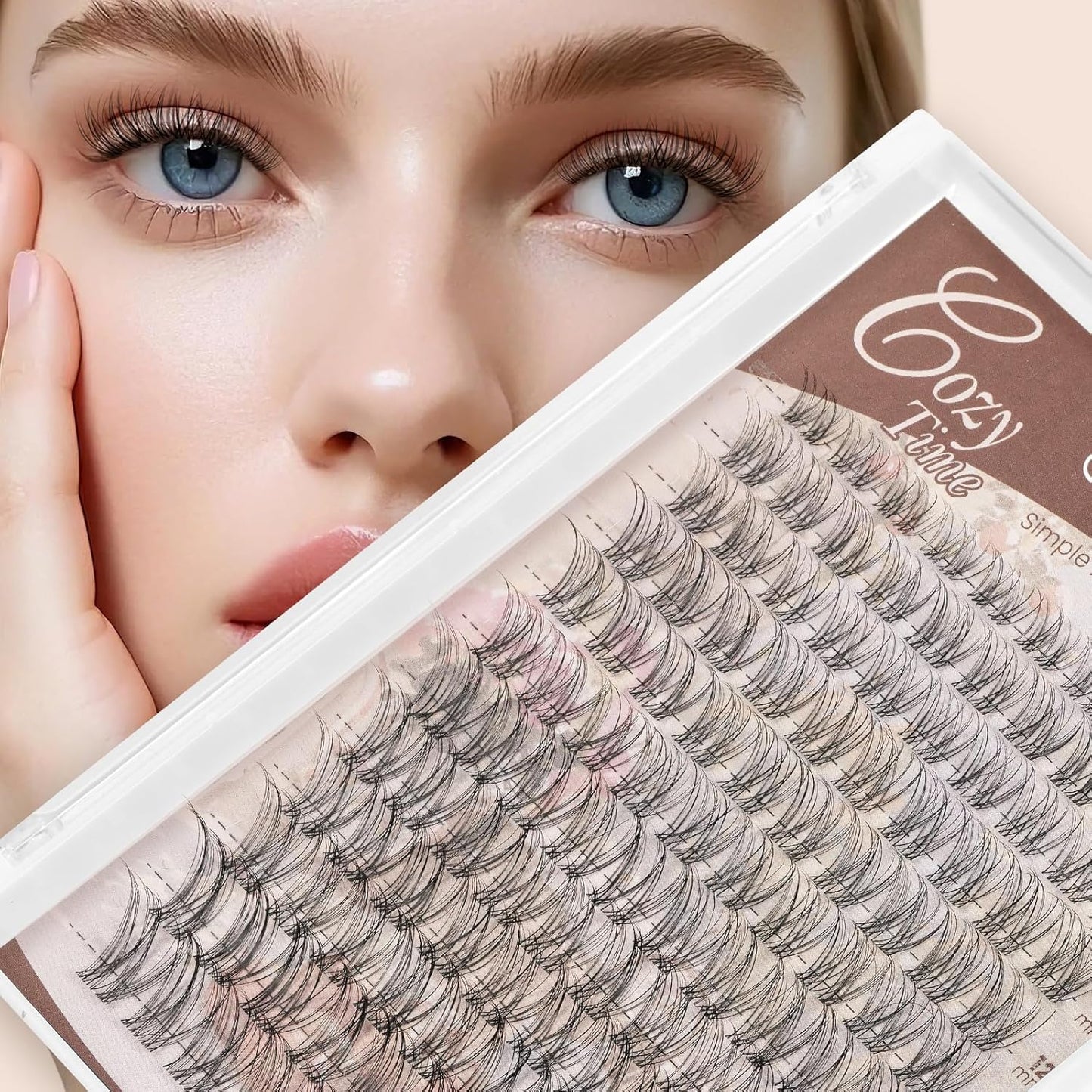 JMS&JMS Super Thin Band Eyelash Clusters Reusable Soft & Comfortable (Flora,8-18mix)