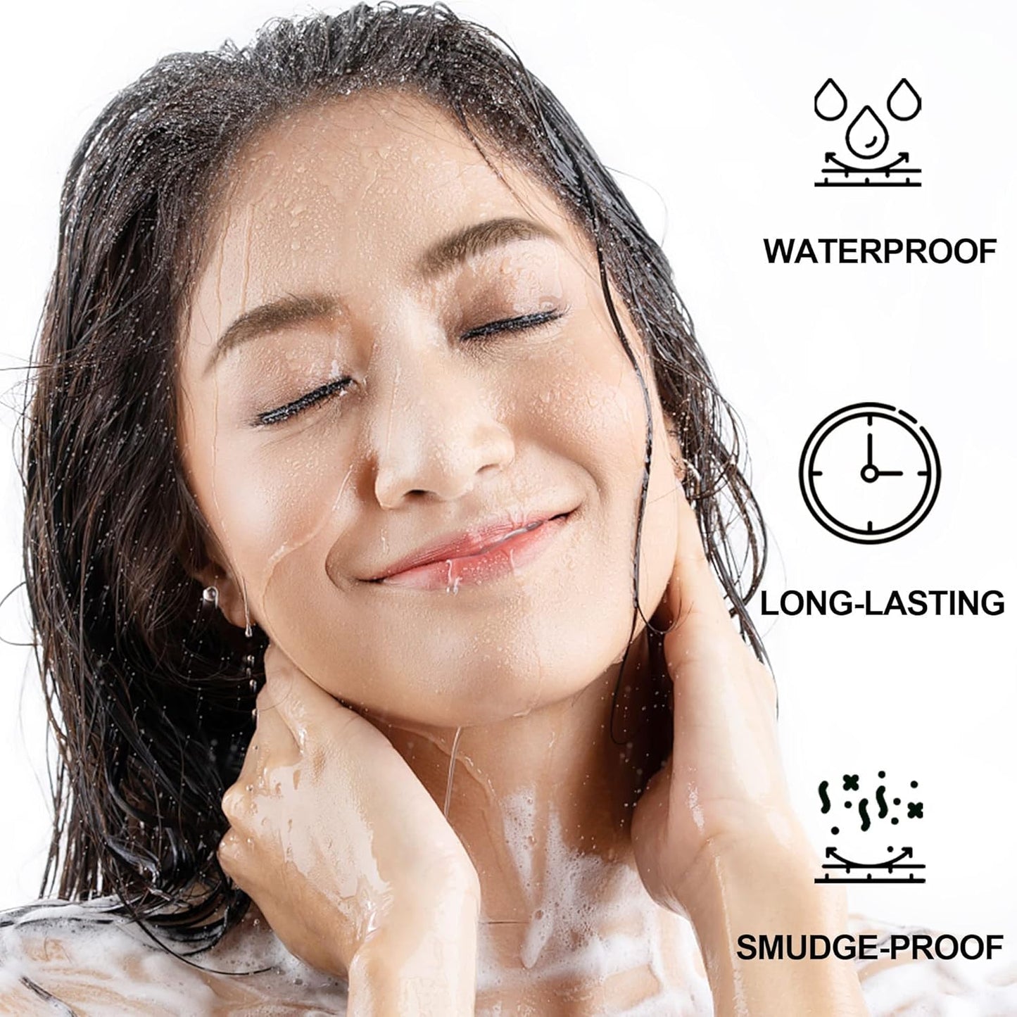 Microblading Eyebrow Pencil, Eyebrow Pen with an Upgrade Micro-Fork Tip Applicator, Waterproof Long-Lasting Microblading Brow Pen, Brow Pencil for Natural Looking Brows Makeup, Black, 1Pcs