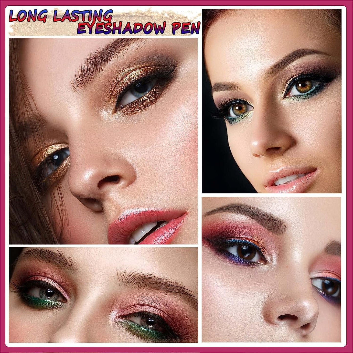 2 in 1 eyeshadow stick and Sponge Makeup Brush Smooth Cream Shimmer Shadow Pencil Long Lasting Eye Waterproof Shadow Stick Makeup Hypoallergenic Highlighter Multi-Dimensional eyes Look