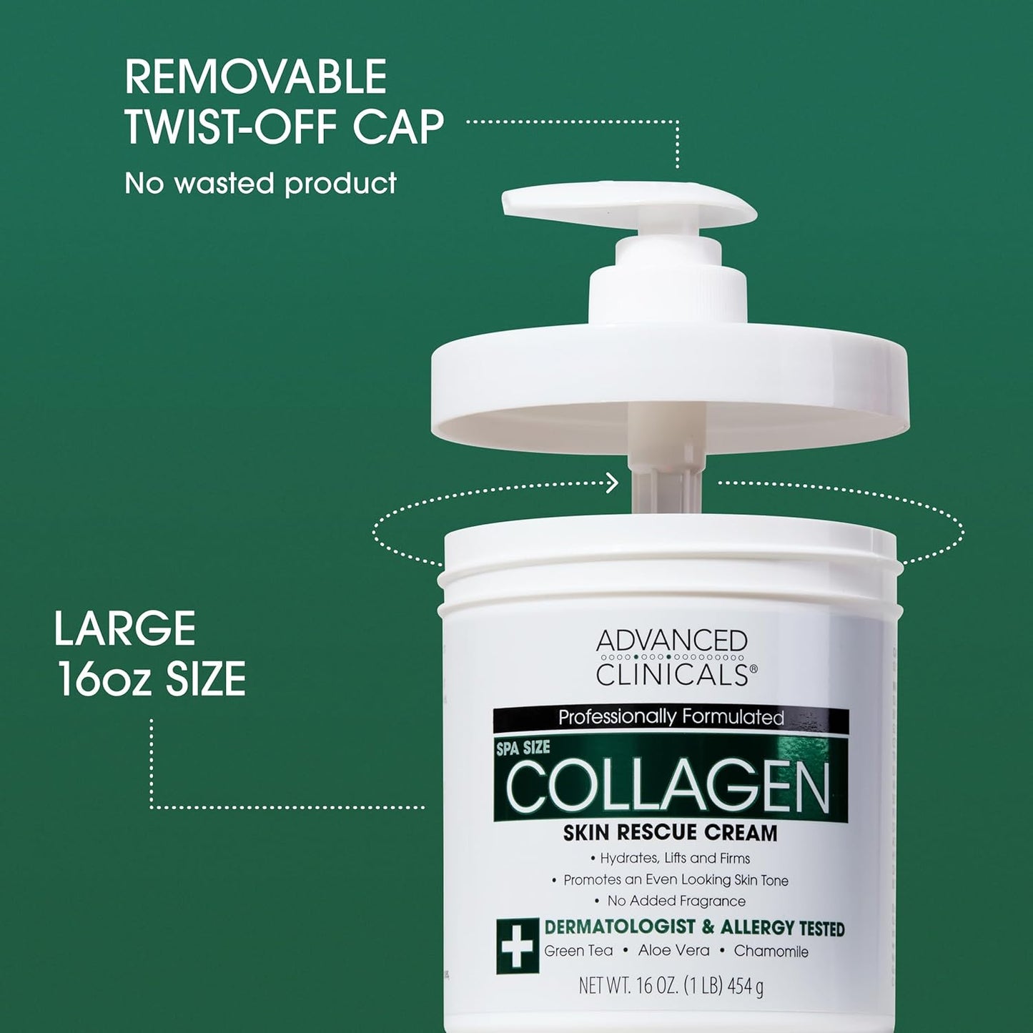 Advanced Clinicals Collagen Body Oil + Unscented Collagen Cream Body Lotion & Face Cream 2PC Beauty Skin Care Set For Women & Men For Improving Appearance Of Crepey Skin, Dry Skin, & Wrinkles, 2pc