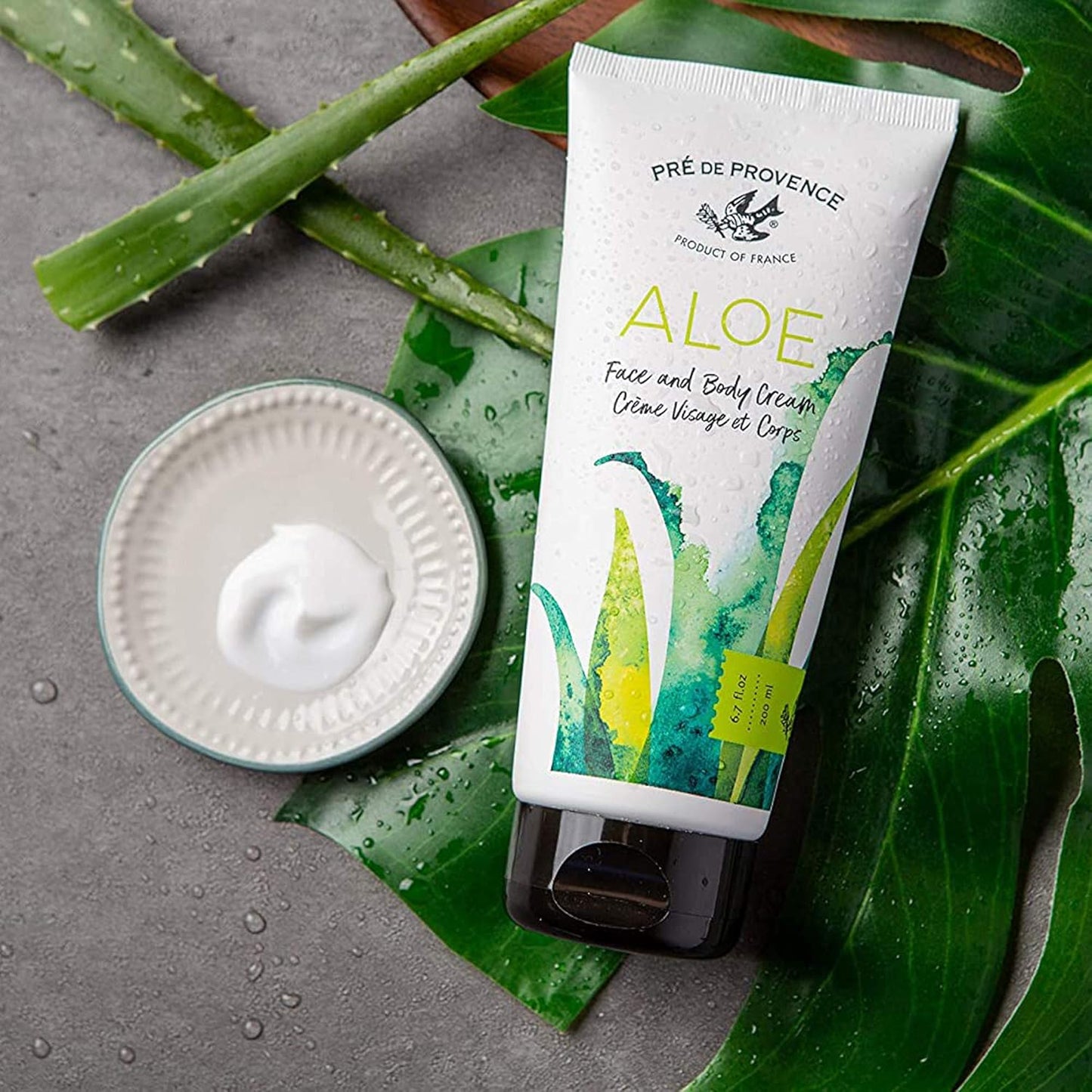 Organic Aloe Collection Hydrating Face and Body Cream (6.7oz), Fresh Cucumber Scent