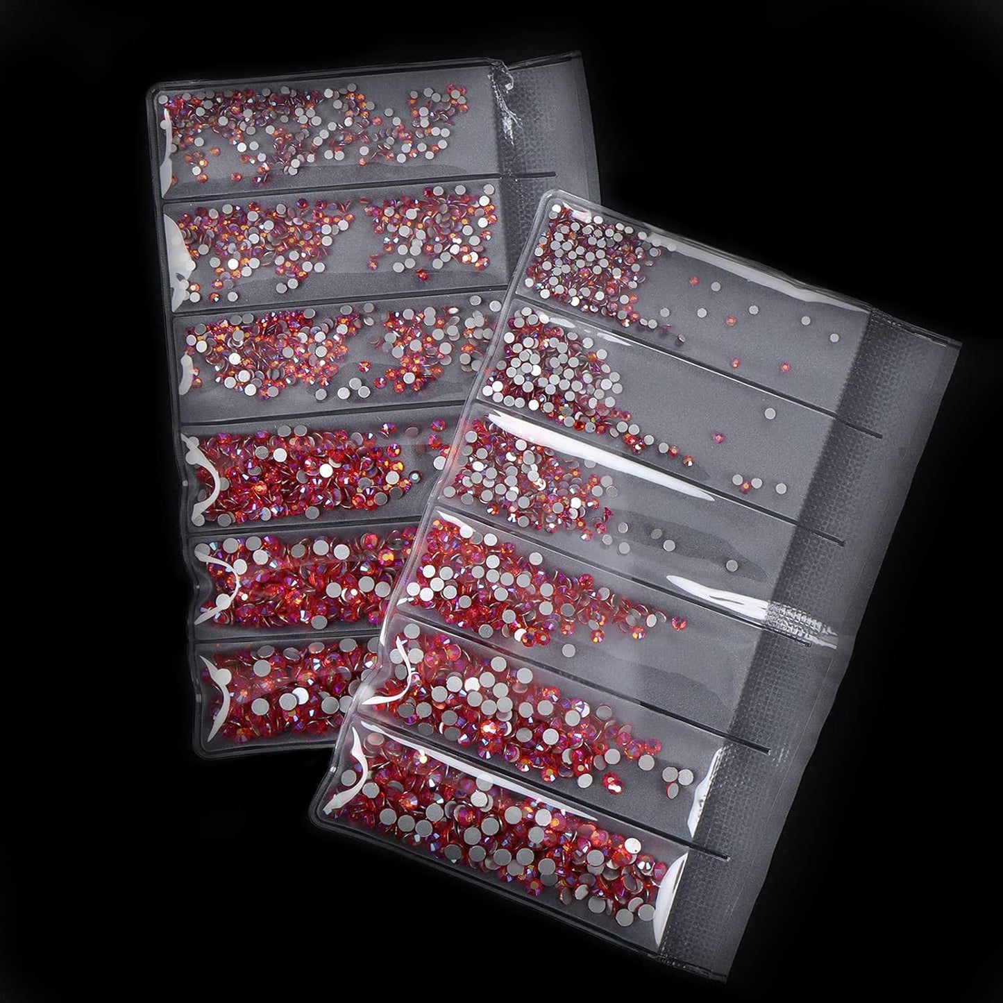 3456pcs Flatback Rhinestones Glass Charms Diamantes Gems Stones for Nail Art 6 Size ss4~ss12 Lt Siam AB