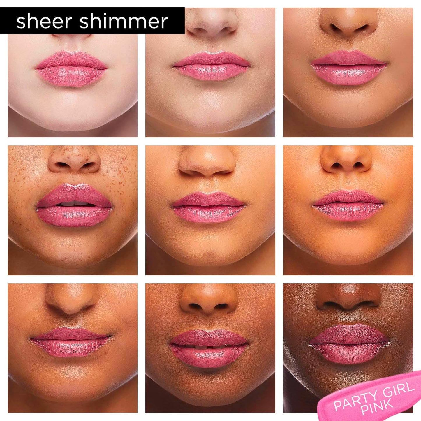 Pure Cosmetics Pure Illumination Lip Gloss - LED-lit Applicator w/Side Mirror - Non-Sticky, Moisturizing & Hydrating Lip Glosses - Soothes & Protects Dry Chapped Lips (Party Girl Pink)