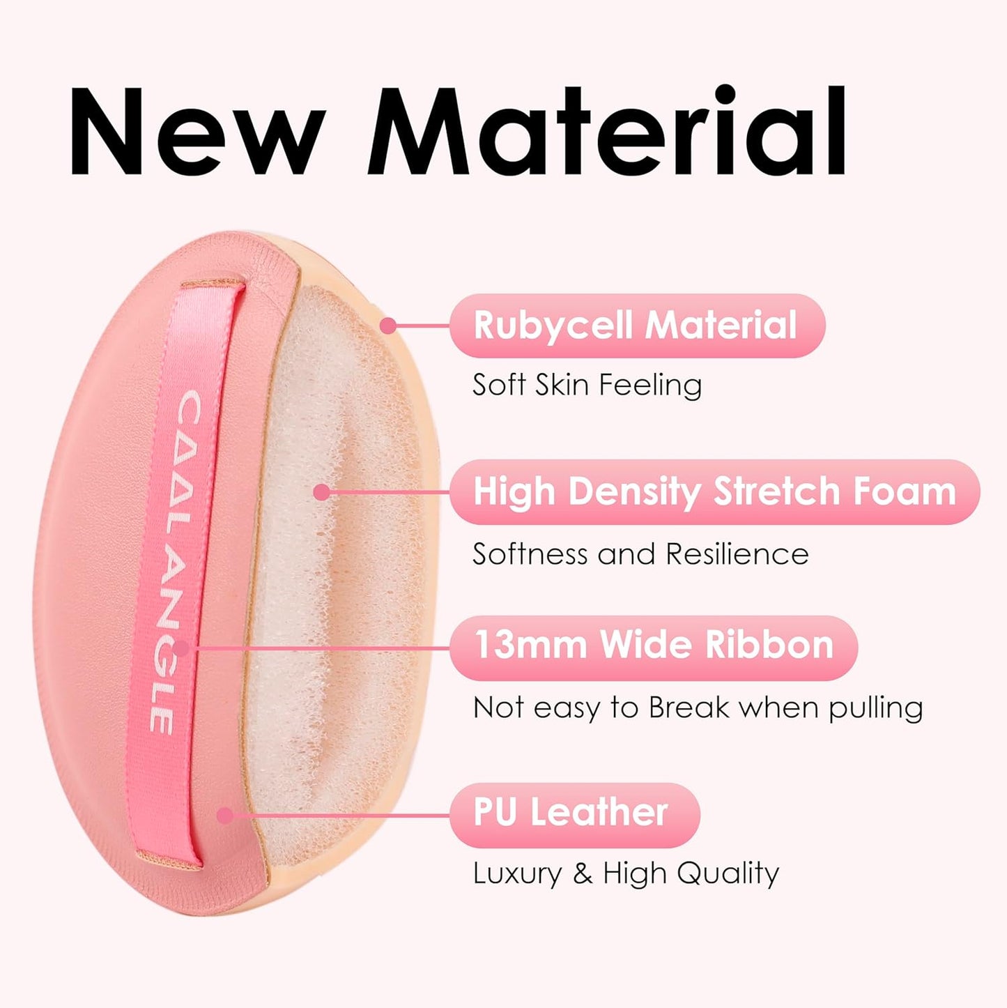 5Pcs Pink Makeup Sponge For Foundation Concealer And Powder, latex free Blender Sponge For Natural And Easy Makeup Soft Long-lasting And Beginner-friendly, Medium