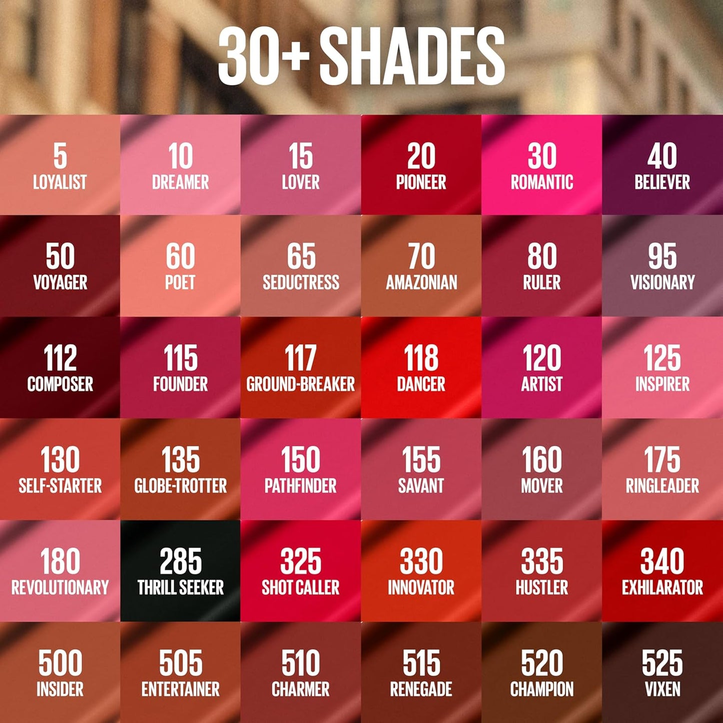 Maybelline Super Stay Matte Ink Liquid Lipstick Makeup, Long Lasting High Impact Color, Up to 16H Wear, Ground-Breaker, Maple Leaf Red, 1 Count, Packaging May Vary