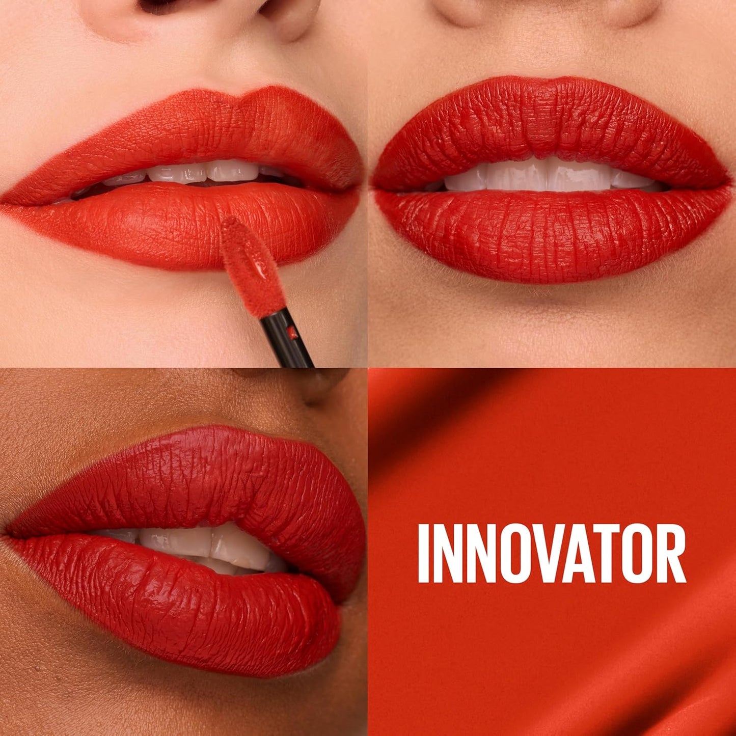 Maybelline Super Stay Matte Ink Liquid Lipstick Makeup, Long Lasting High Impact Color, Up to 16H Wear, Innovator, Cardinal Red, 1 Count, Packaging May Vary