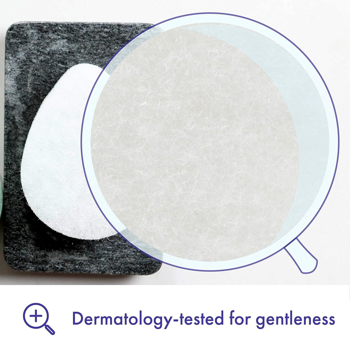 Buf-Puf Regular Facial Sponge, Dermatologist Developed, Removes Deep Down Dirt & Makeup that Causes Breakouts and Blackheads, Reusable, Exfoliating, White, 1 Count (Pack of 3)
