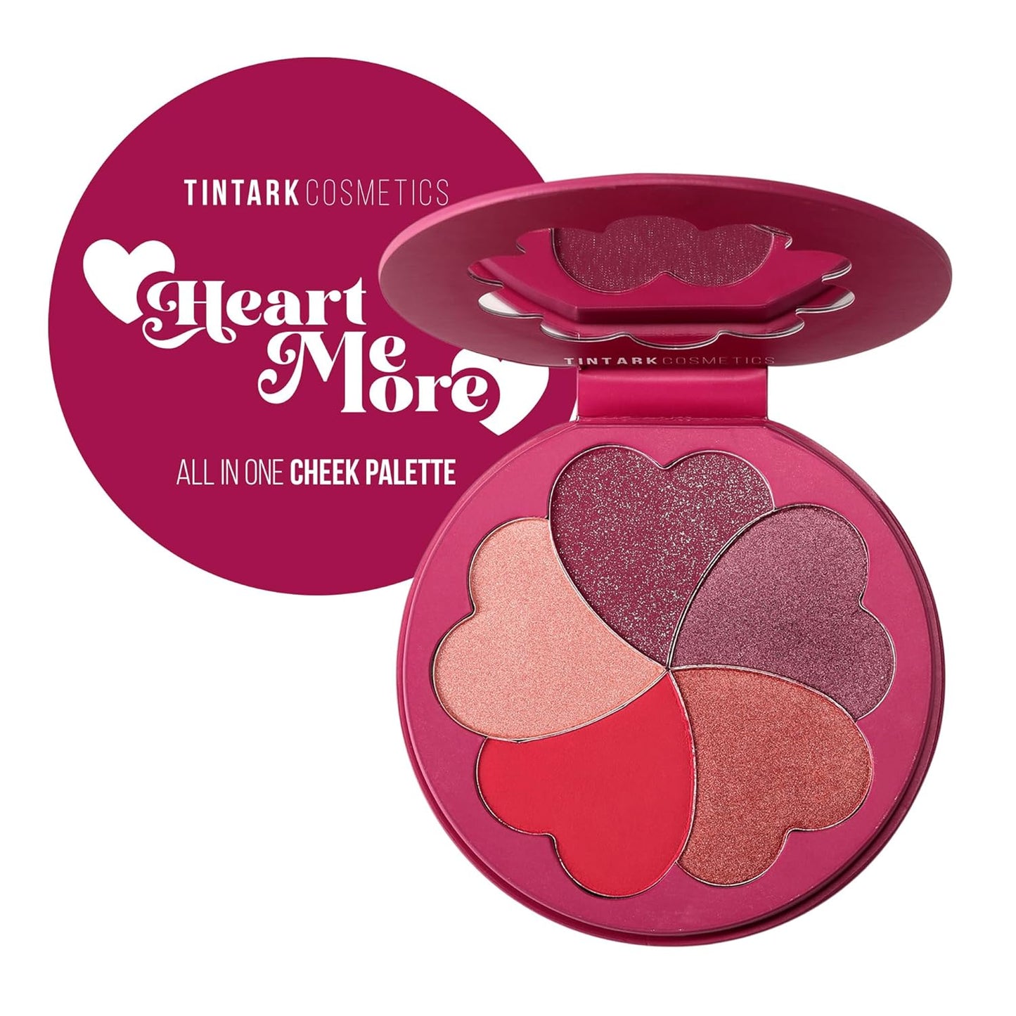 Blush Palette, Bronzer Matte Blush and Highlighter Palette, Cheek Blush Makeup, Bright Pink Blush Powder, Rose Magenta Peach Red, Talc Free