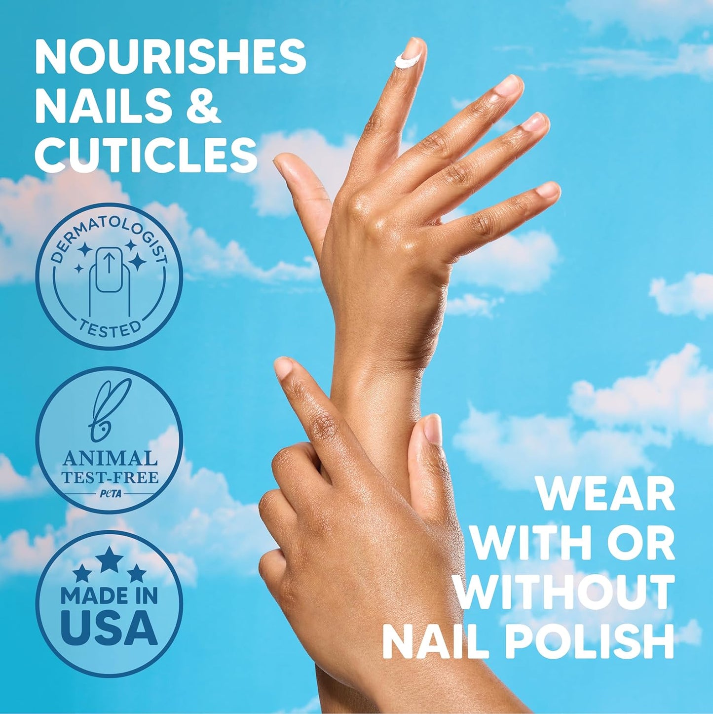 Onyx Professional Hard as Hoof Nail Strengthening Cream, Coconut Scent - Nail Growth and Conditioning Cuticle Cream Stops Splits, Chips, Cracks & Strengthens Nails, 1 oz