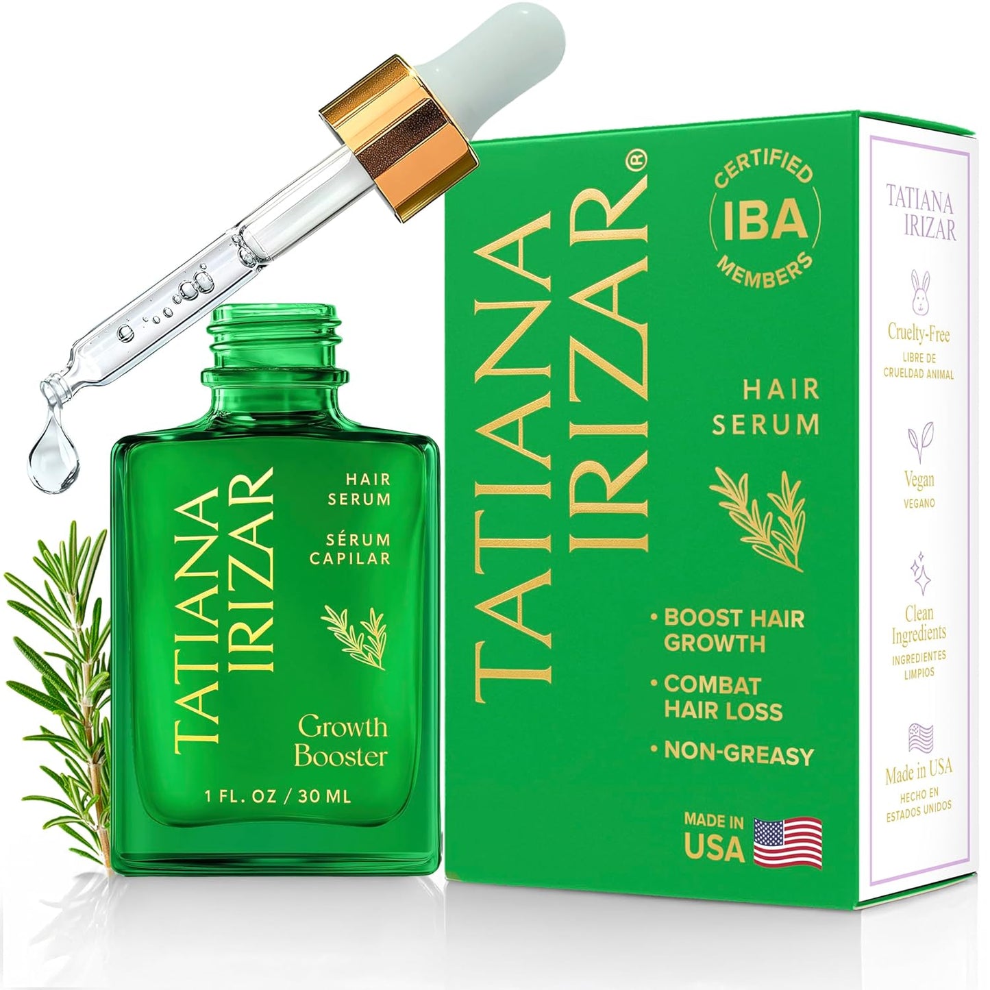 Hair Serum for Hair Growth Serum Women Made in USA - Scalp Serum for Hair Growth Non-Greasy Rosemary & Amla Hair Care - Natural 1 Fl.Oz Hair Loss Treatments for Women Regrowth Treatment