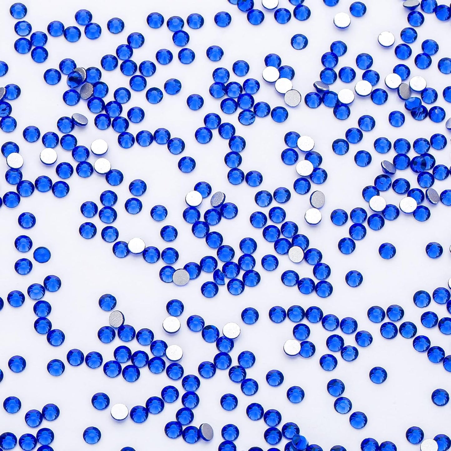 3000Pcs Royal Blue Crystal Rhinestones,Glass Flatback Rhinestones Mini Gemstones for Nail Face Makeup Art Crafts Clothes Decoration -(SS10,2.8mm,Royal Blue)