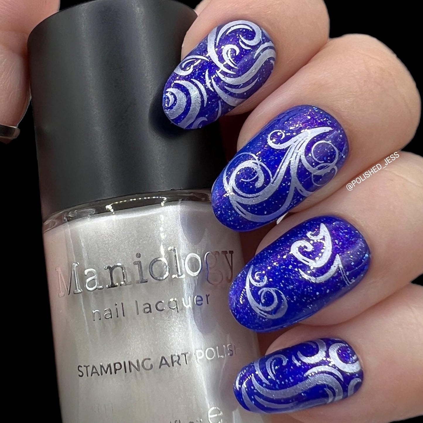 Maniology Swirls Nail Stamping Plate | Swirling Patterns Nail Art Manicure Designs, Swirl-Theme DIY Patterns - Reusable, Rectangular, Stainless Steel Nail Art Template