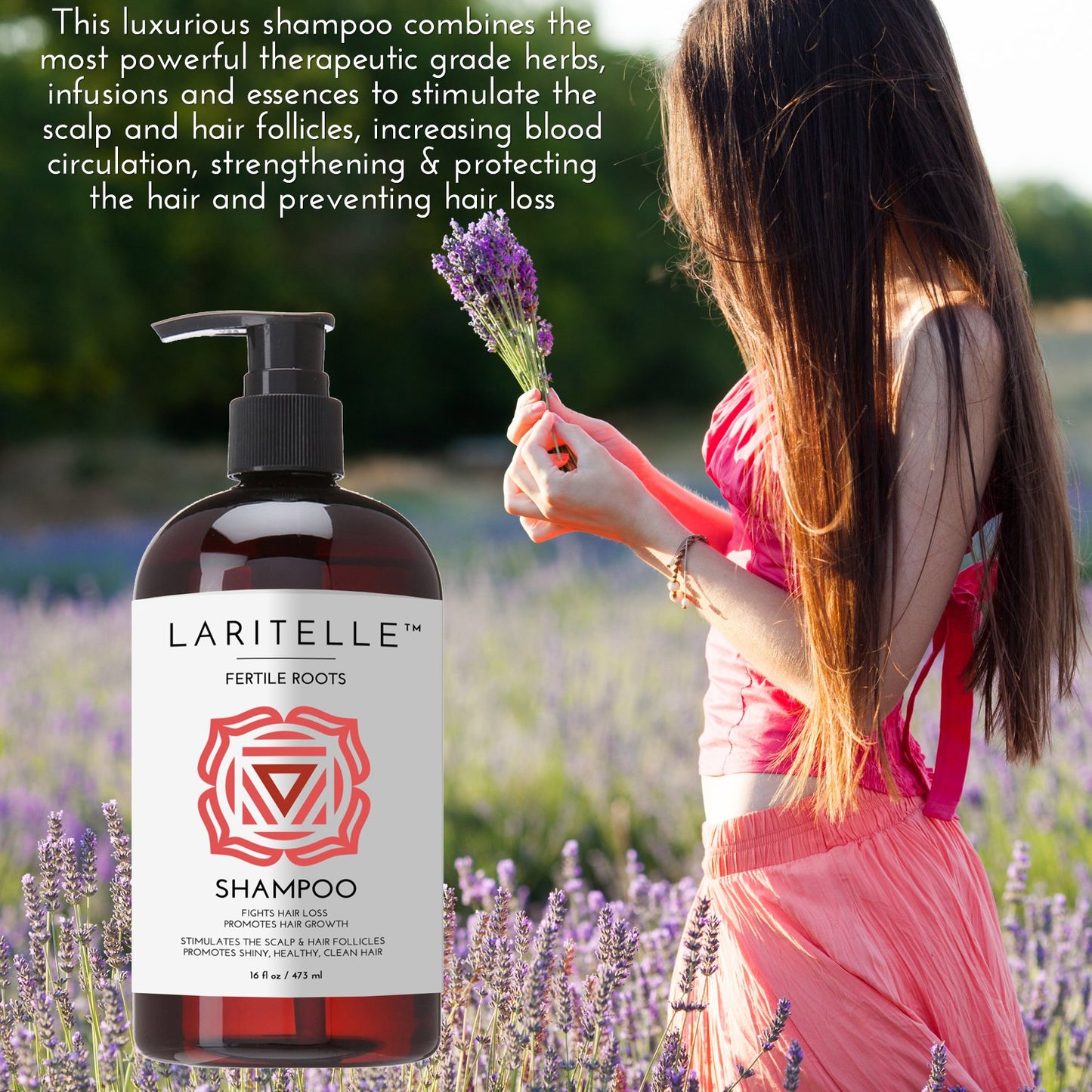 Organic Hair Growth Shampoo 17.5 oz – Fortifying & Strengthening with Ayurvedic Herbs, Lavender, Ginger, Rosemary, Patchouli, Clove – Reduces Shedding, Promotes Growth – Vegan, Made in USA