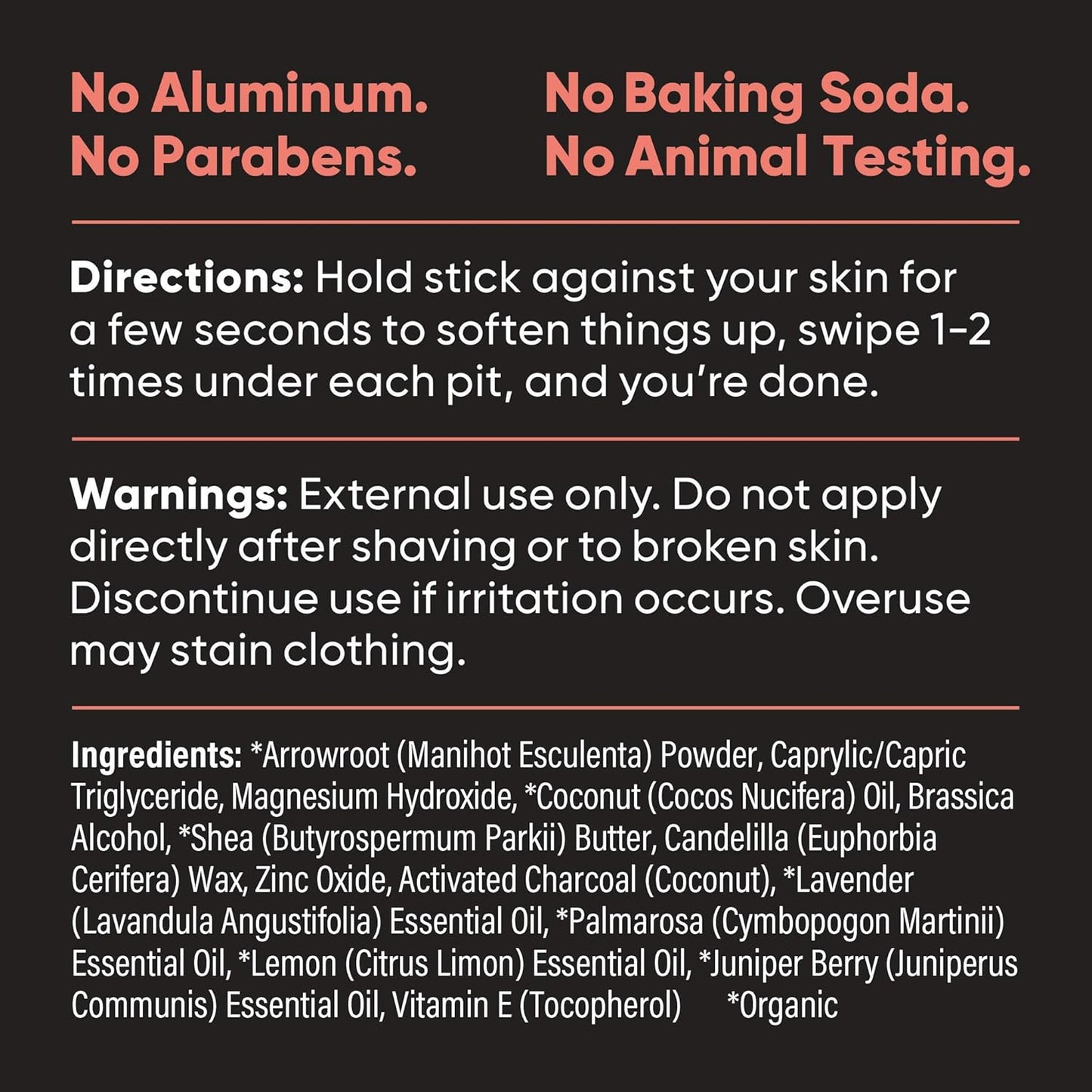 Pretty Frank Natural Aluminum-Free Deodorant Stick with Charcoal, Baking Soda-Free, Charcoal Seaside (1-Pack) | Sensitive Skin Friendly, Effective Odor Control for Women & Men, Organic Ingredients