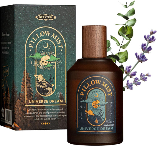 Pillow Mist - Aromatherapy Pillow Spray for Sheets, Linen & Bedding, Natural Essential Oils for Stress Relief, Gift for Someone Who Wants to Sleep Well - Universe Dream