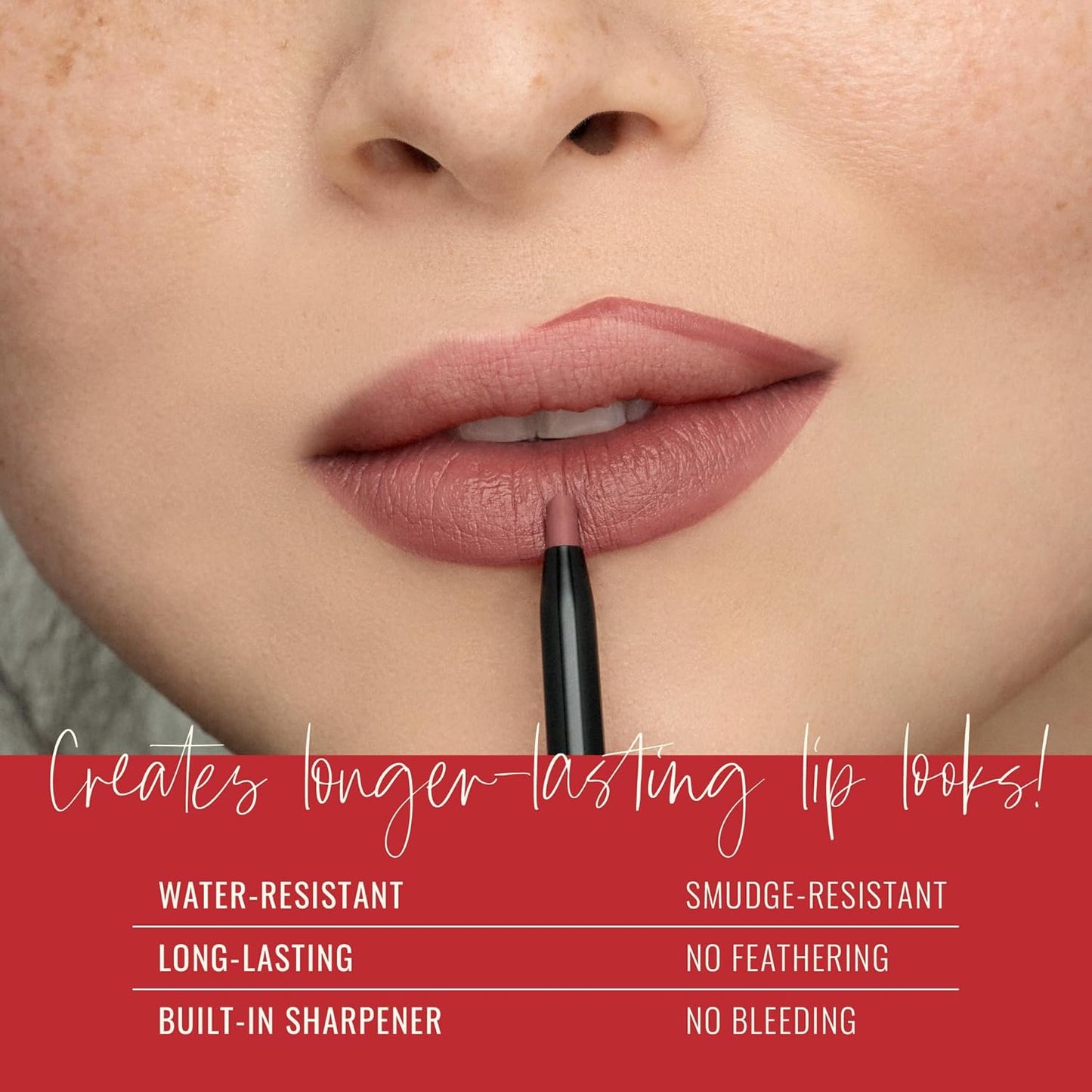 Runway Rogue Designer Liner Lip Pencil, Matte Muted Plum Lip Liner Pencil and Lip Liner Sharpener, ‘Start the Show’