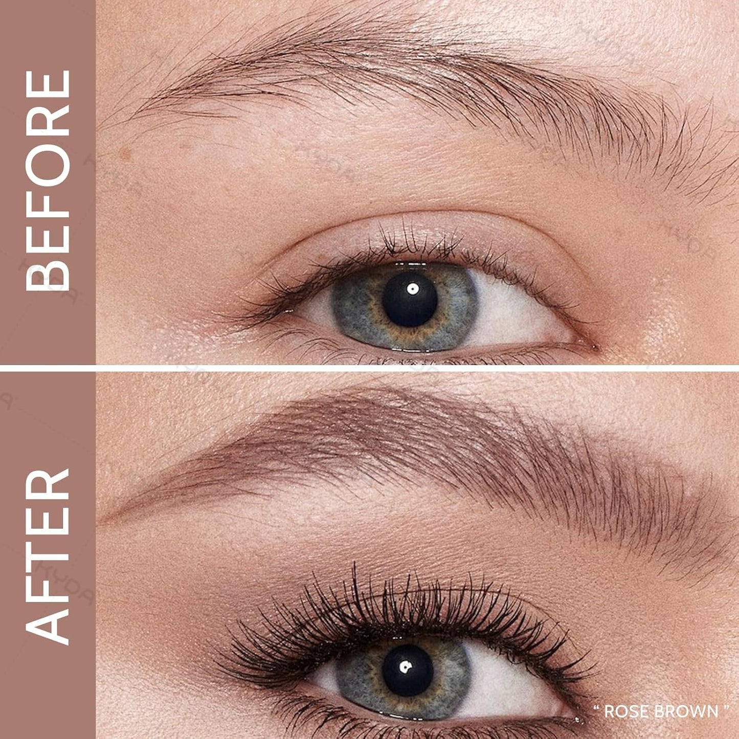 KYDA 2 Pcs Rose Brown Tinted Eyebrow Gel, Ultra-Fine Brush Tinted Brow Cream, Waterproof Smudgeproof Eyebrow Mascara, Long Wear, Pink Brow Makeup without Clumping, Korean Eyes Makeup
