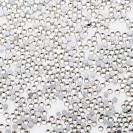 3000Pcs White Crystal Rhinestones,Glass Flatback Rhinestones Mini Gemstones for Nail Face Makeup Art Crafts Clothes Decoration -(SS8,2.4mm,White)