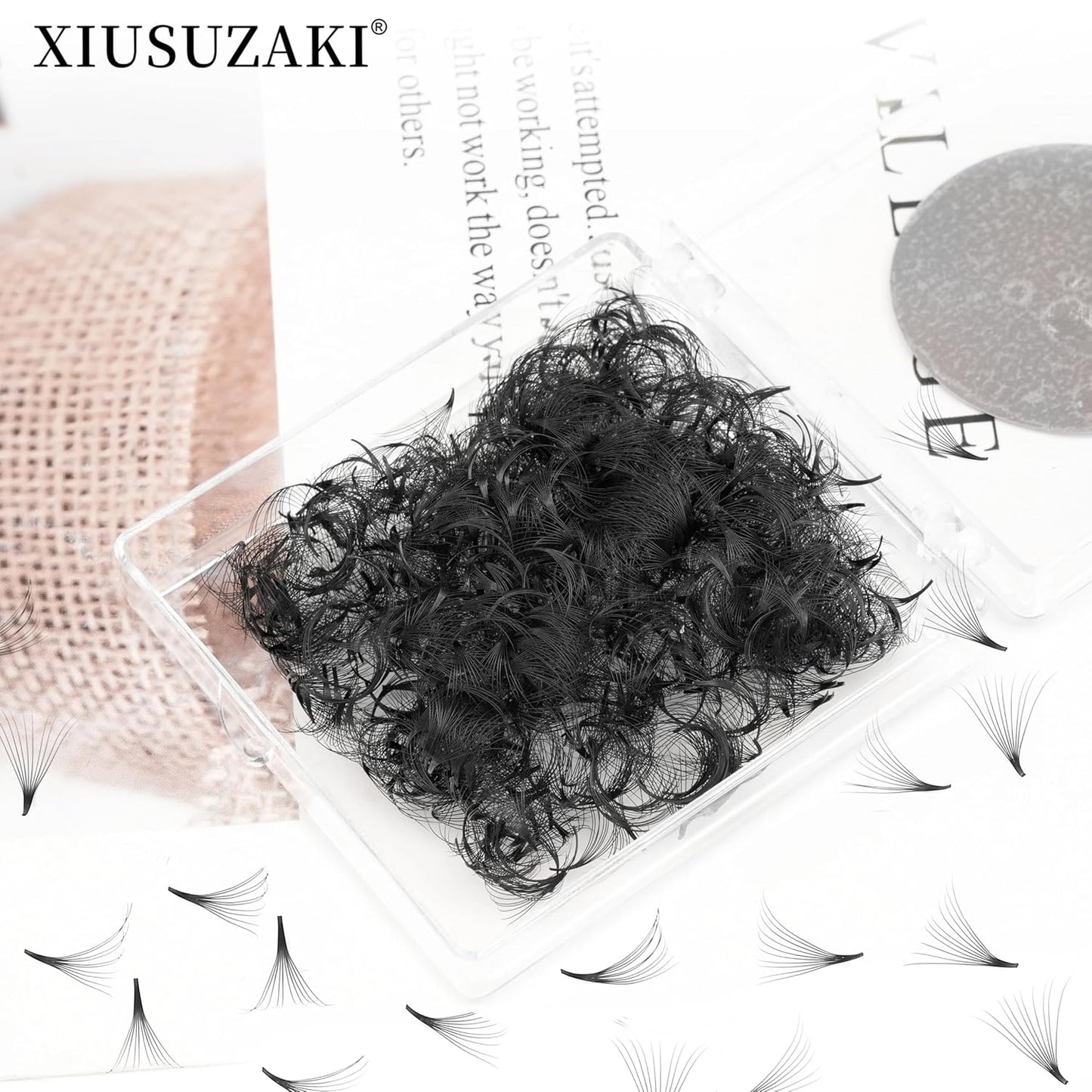 Premade Eyelash Extensions 600 Fans 10D, 0.07mm Thickness, D Curl, 11mm Fluffy Soft Handmade Loose Fan