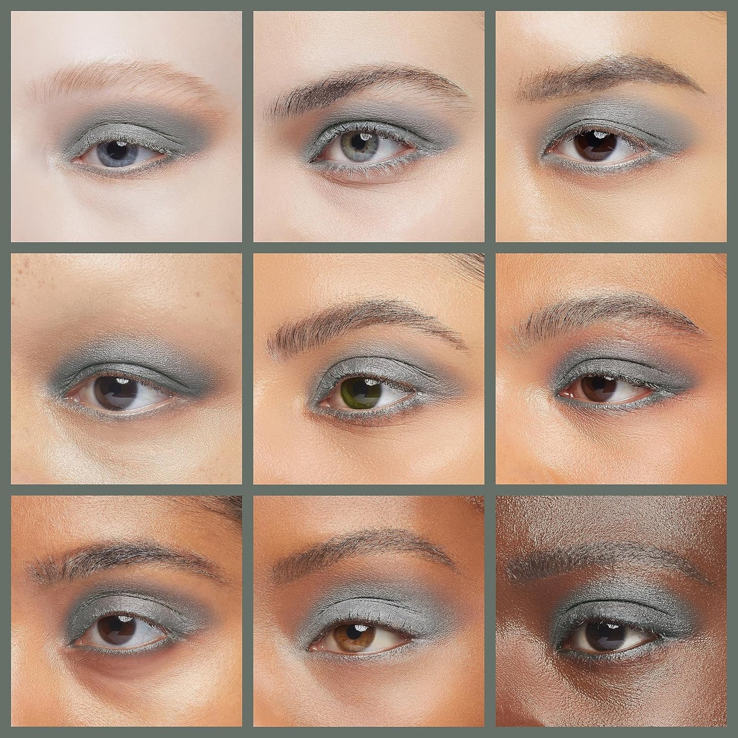 Spruce Matte Deep Green Blue Grey Gray Pressed Powder Single Vegan Eyeshadow; Talc, Paraben & Cruelty Free