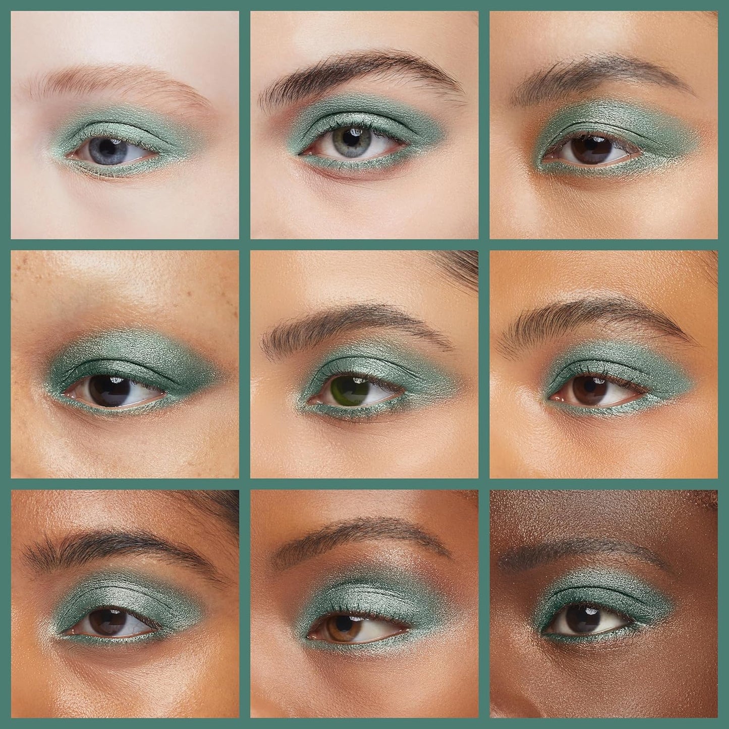 Teal Jewel Shimmering Green Emerald Forest Pressed Powder Single Vegan Eyeshadow; Talc, Paraben & Cruelty Free